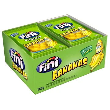 Bala Fini Gelatina Banana 15g