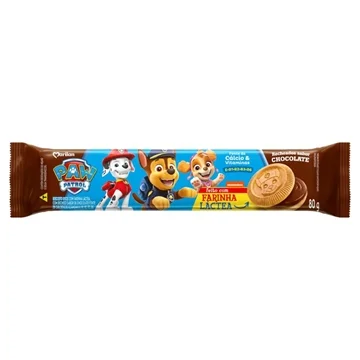 Biscoito Marilan Recheado Chocolate Patrulha Canina 80g