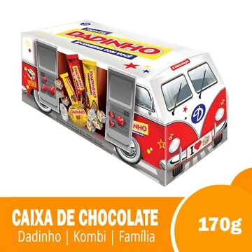 Caixa Chocolate Dadinho Família Kombi Sortido 170g